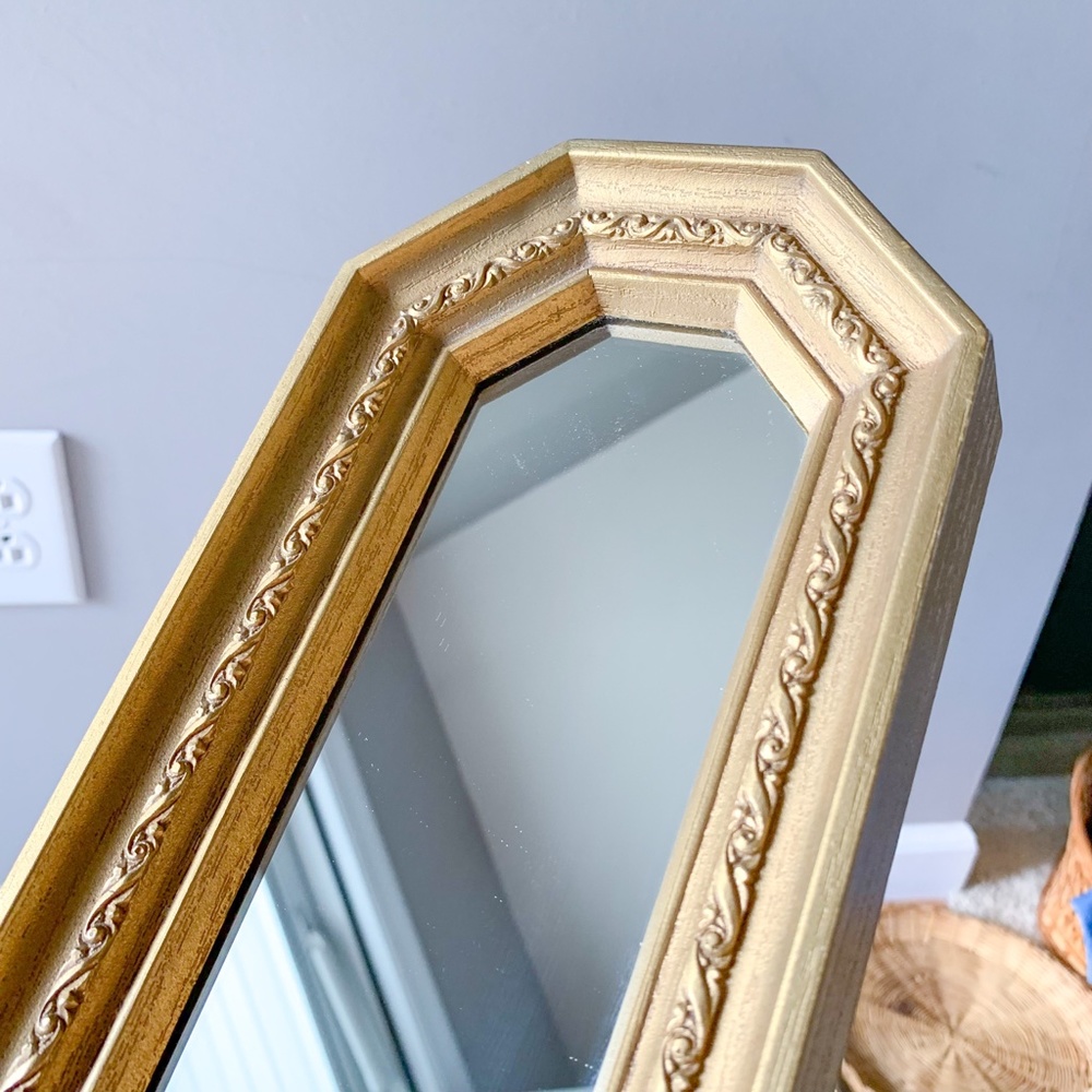 Vintage MCM Gold Faux Brass Accent Mirrors (3) - Picture 3 of 6